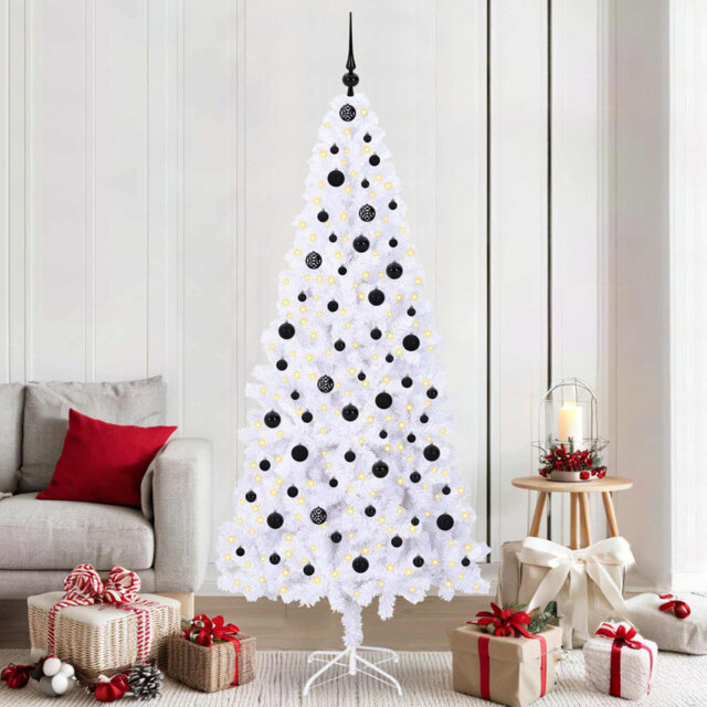 Artificial Christmas Tree With 300 Leds PVC And Steel Decor Festive USB