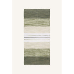 Varya Flatweave Cotton Green/White Rug