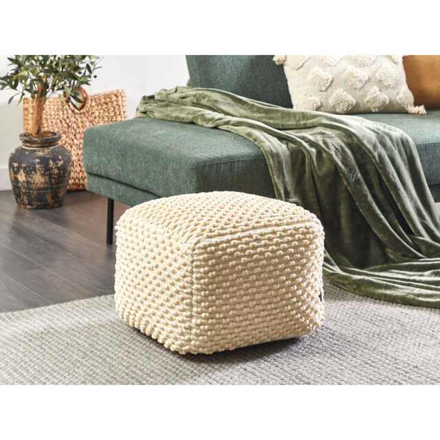 Amaijah 50cm Wide Square Pouf Ottoman