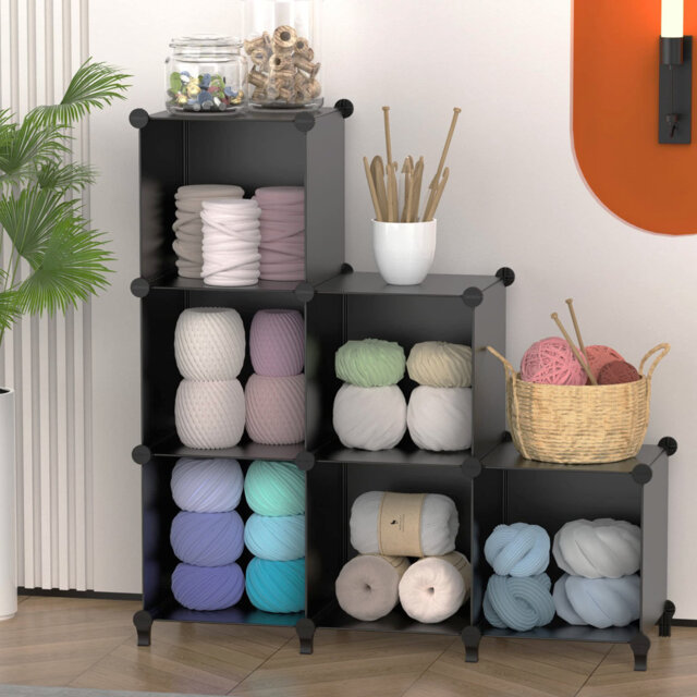 Haggins 95.5cm H x 95.5cm W Steel Cube Bookcase