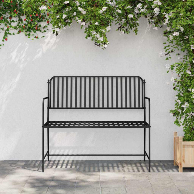 Garden Bench White 104 X 54 X 93Cm Steel