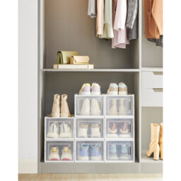 8 Pair Stackable Shoe Storage Box