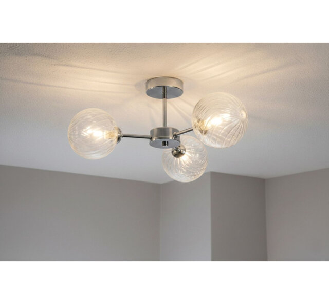Garrick 3 Light Flush Ceiling Fitting