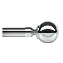Parkton Chrome Adjustable 7.11cm Single Curtain Pole