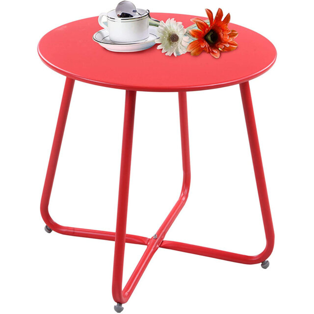Ebern Round Outdoor Side Table