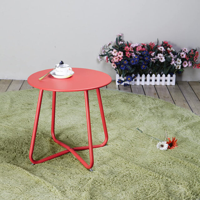 Ebern Round Outdoor Side Table