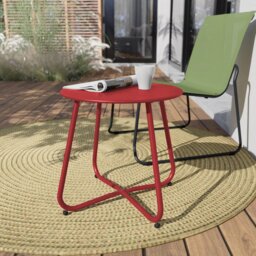 Ebern Round Outdoor Side Table