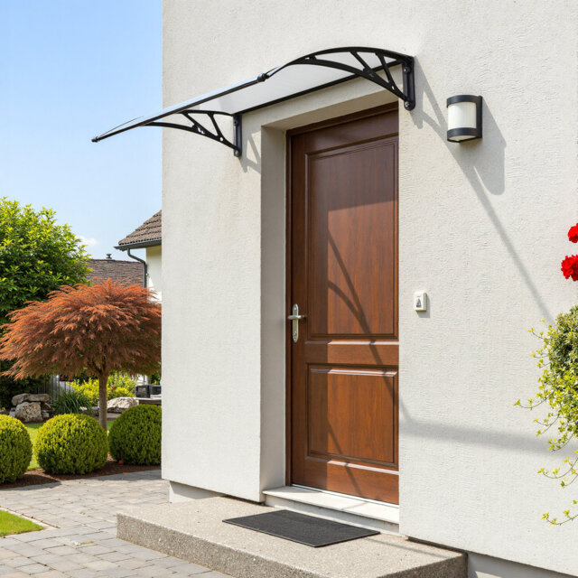 Yaheetech 76cm D Plastic Cover Retractable Door / Window Awning