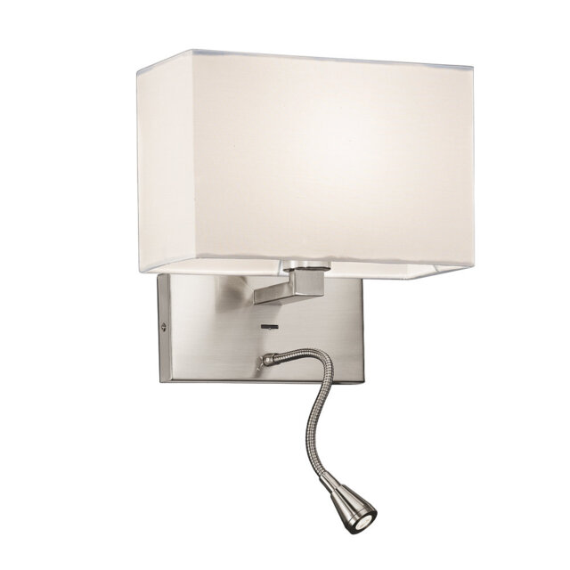 Twinkle Satin Nickel 2 Light Wall Bracket