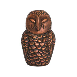 Cast Aluminium Owl Candle Holder Antique Copper H14.5Cm W7.5Cm