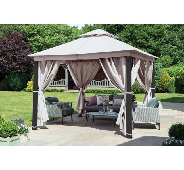 Roselyn 3 x 3m Metal Patio Gazebo