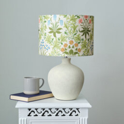 21cm H Cotton Drum Lamp Shade ( Clip On ) in Green
