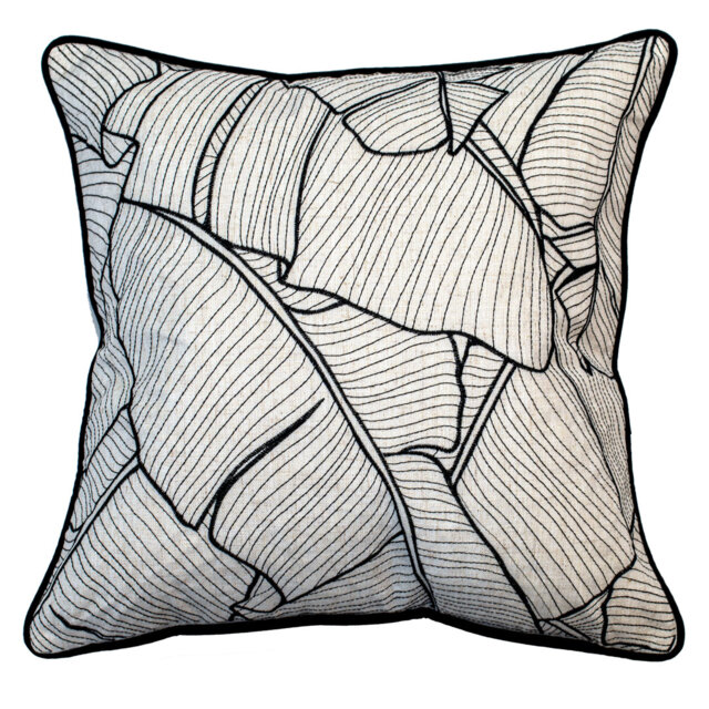 Alantae Feathers Abstract Sqaure Scatter Cushion Cushion With Filling