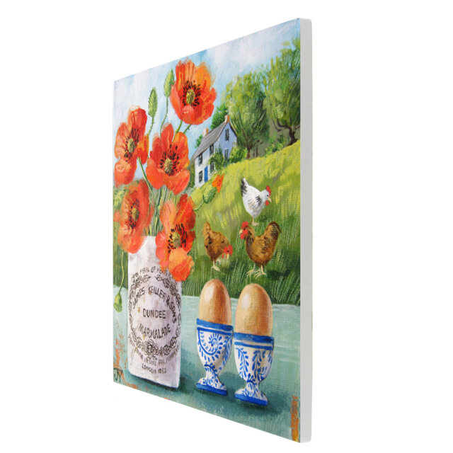 JUDITH YATES Farmhouse Plants & Flowers Wall Decor on Ceramic