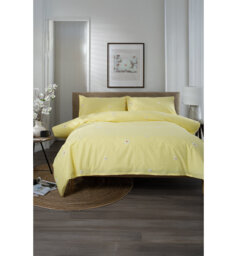 Tufted Daisy 100% Cotton Duvet Cover Set, Soft And Cotton Duvet Cover Set Set