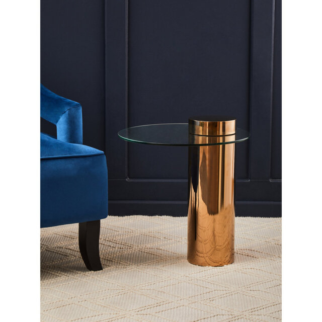 Bhodi Glass Top End Table