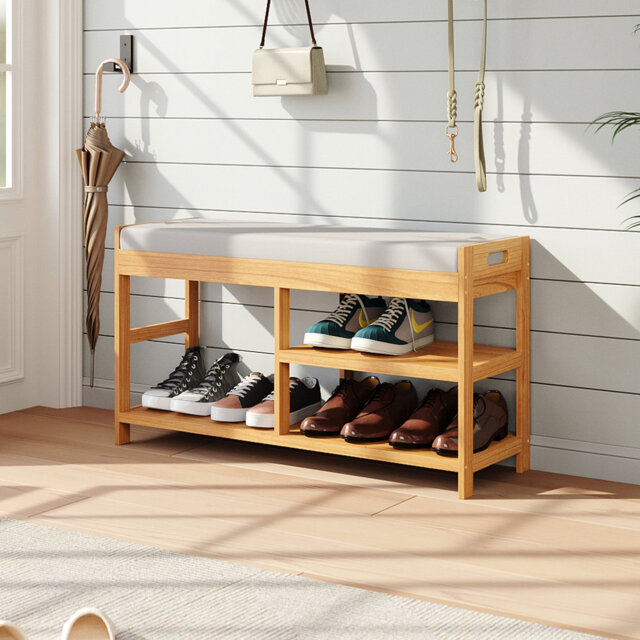 Jonestown Wood Storage Bench