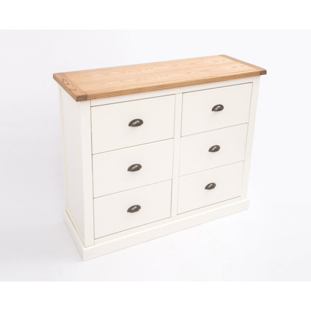 6 Drawer 110cm W Double Dresser
