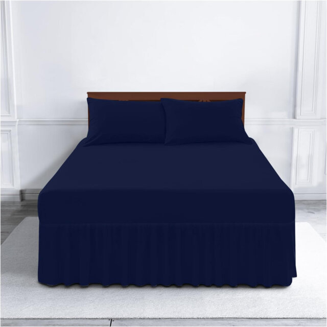 Percale Valance Sheet Polycotton Solid Colour Bed Sheet Single Double King Super King Machine Washable High Quality