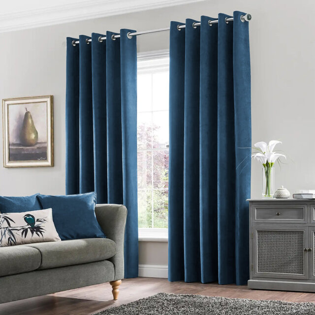 Erno Sheer Crushed Velvet Eyelet Curtains