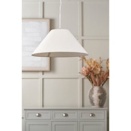 Abirad 33cm H Cotton Empire Lamp Shade ( Uno ) in Hopsack Beige