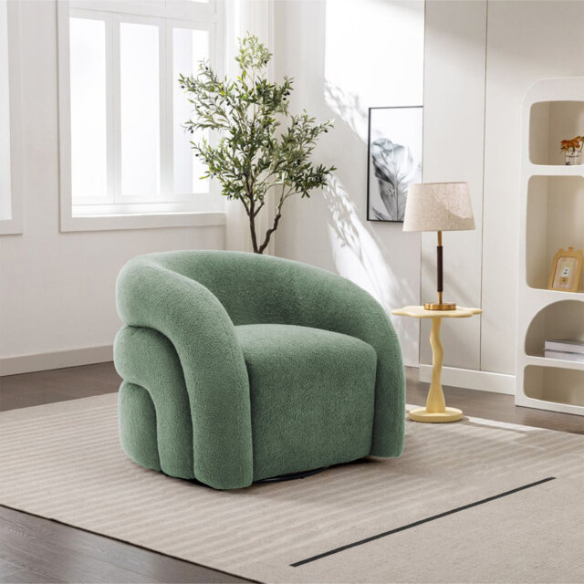 Aunna 83.6Cm Wide Swivel Barrel Chair