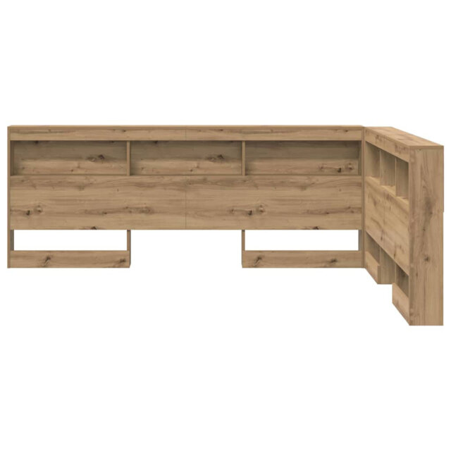 Storage Headboard Concrete 160 Cm Engineered Wood