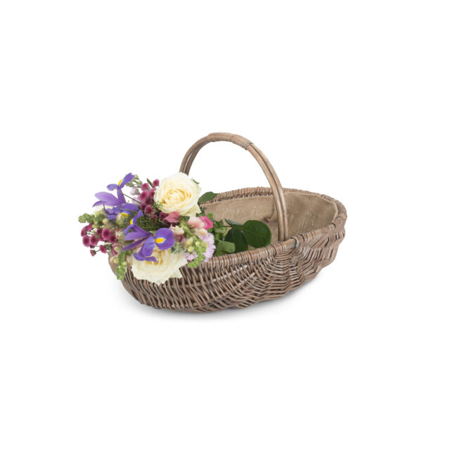 Brambly Cottage Shallow Lined Garden Wicker Trug Basket