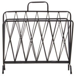 Alawna Black Two Pocket Magazine Rack