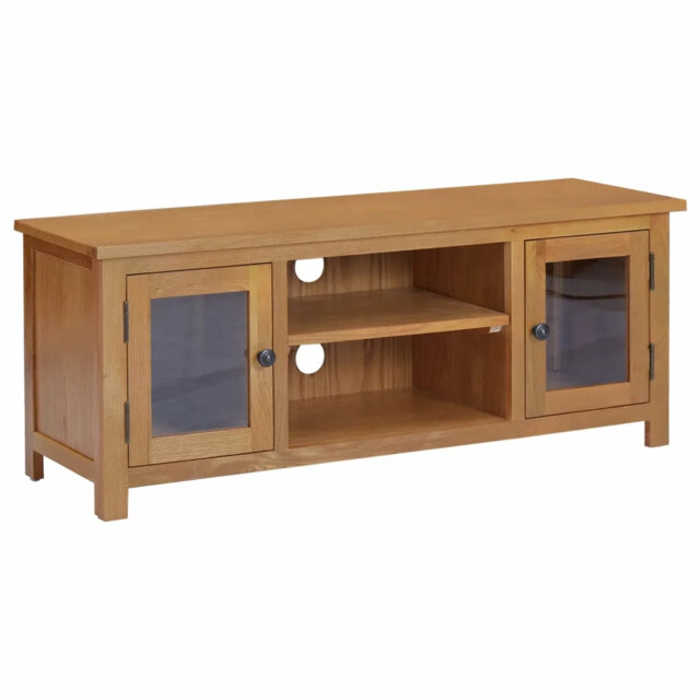 Aibek TV Cabinet 110x35x44 cm Solid Oak Wood