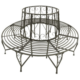 Agustin Steel Outdoor Bench