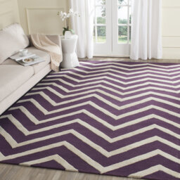 Betton Hand Tufted Wool Purple/Ivory Rug