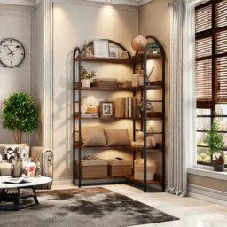 174cm H x 78.7cm W Metal Corner Bookcase