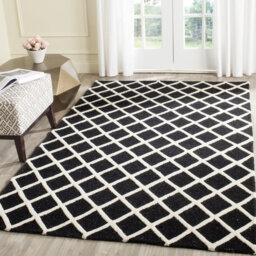 Sandhurst Hand-Tufted Wool Black/White Rug