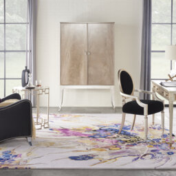 Prismatic Tufted Purple/Blue/Yellow Rug