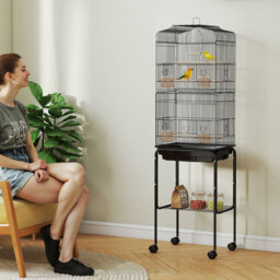 Darin 157cm Steel Floor Bird Cage with Wheels
