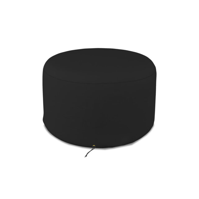Heavy-Duty Waterproof Round Ottoman Deck Box Cover, Outdoor Square Storage Box Bench Cover