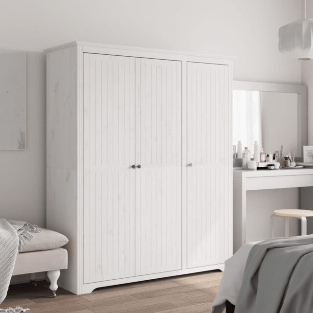 "Douberly Wardrobe ""BODO"" 146x53,5x173 cm Solid Wood Pine"