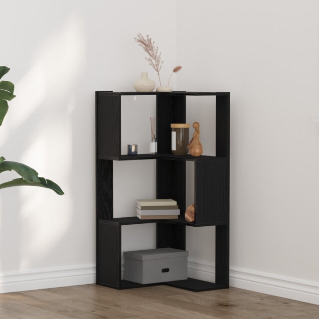 Corner Bookcase Tier Corner Bookshelf Corner Rack Engineered Wood