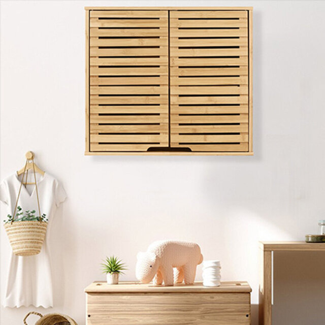Bathroom Storage Cabinet Wall Mounted Laundry Toilet Cupboard Unit Organizer