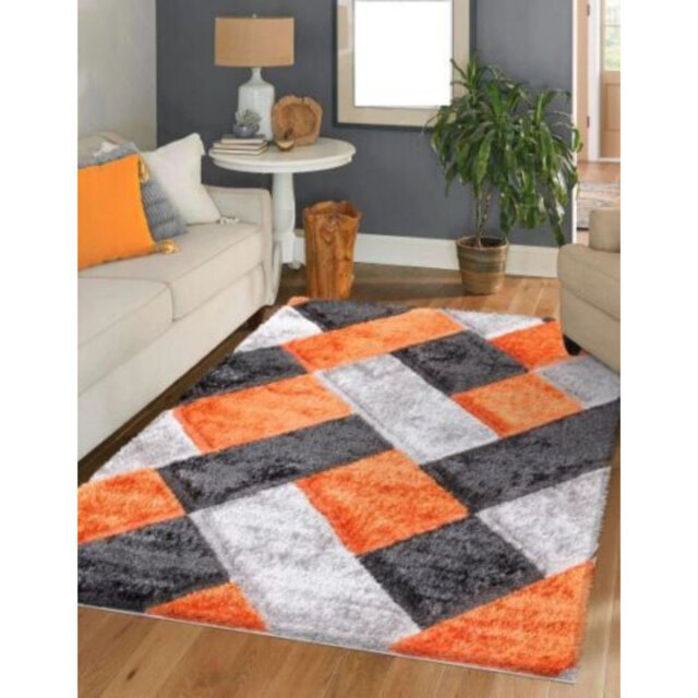 Upton Orange/Grey Rug