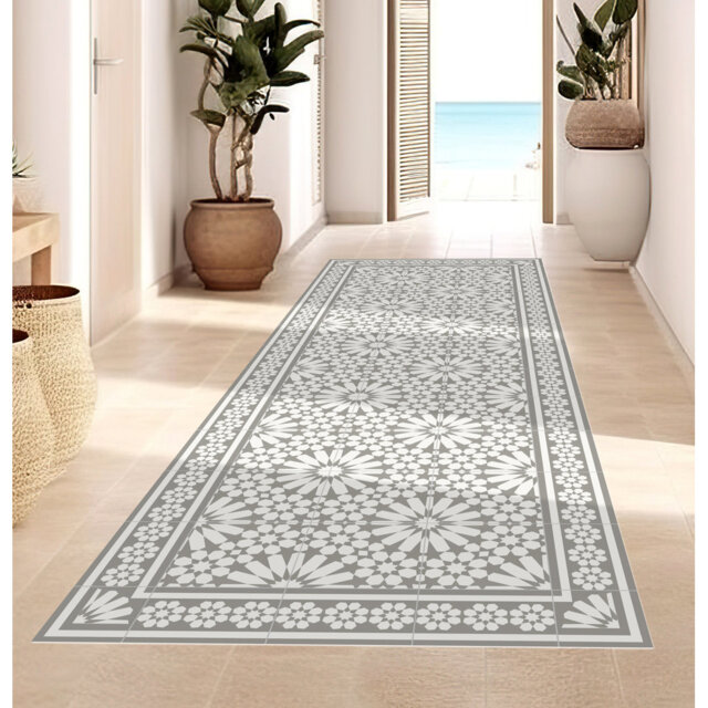 Vinyl Floor Mat for Home, hydraulic style, non-slip PVC, Samara beis