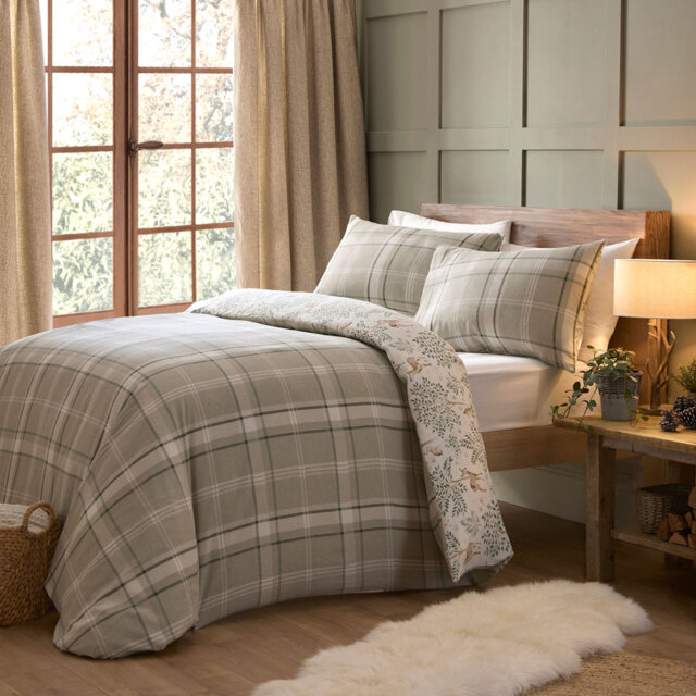 Forest Animals Cotton Animal Print Duvet Cover Set with Pillowcases Included