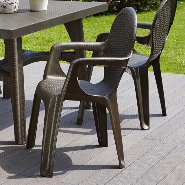 Seren Rattan Style Outdoor Stacking Dining Chair