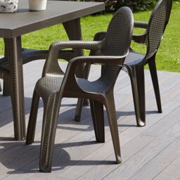 Seren Rattan Style Outdoor Stacking Dining Chair