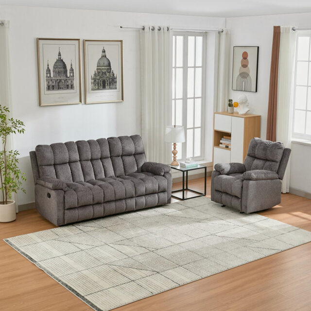 Manual Recliner Sofa Furniture Set for Living Room