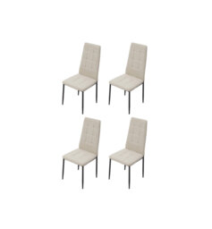 40cm H Linen Upholstered Upholstered Back Side Chair