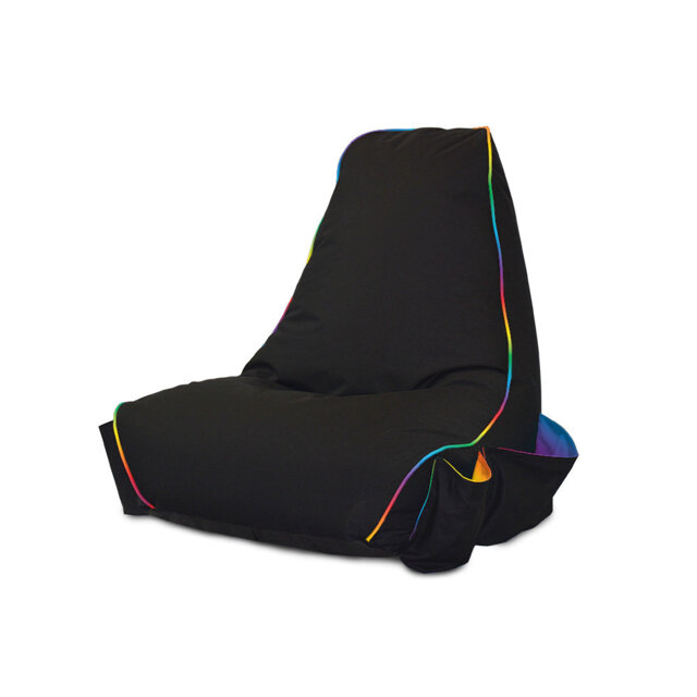 rucomfy Beanbags Rugame Gamer Bean Bag Chair with Pockets - Water Resistant - Soft Indoor for Kids & Teens - 70cm x 80cm x 70cm