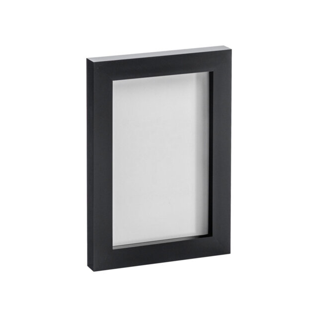 "Photo Frame with 4"" x 6"" Mount - 5"" x 7"" - Black/Ivory"