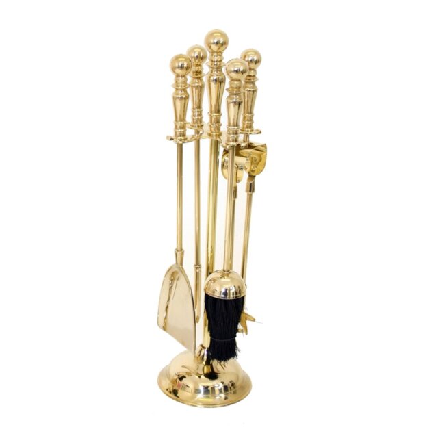 Hatem Brass Fireplace Tool Set